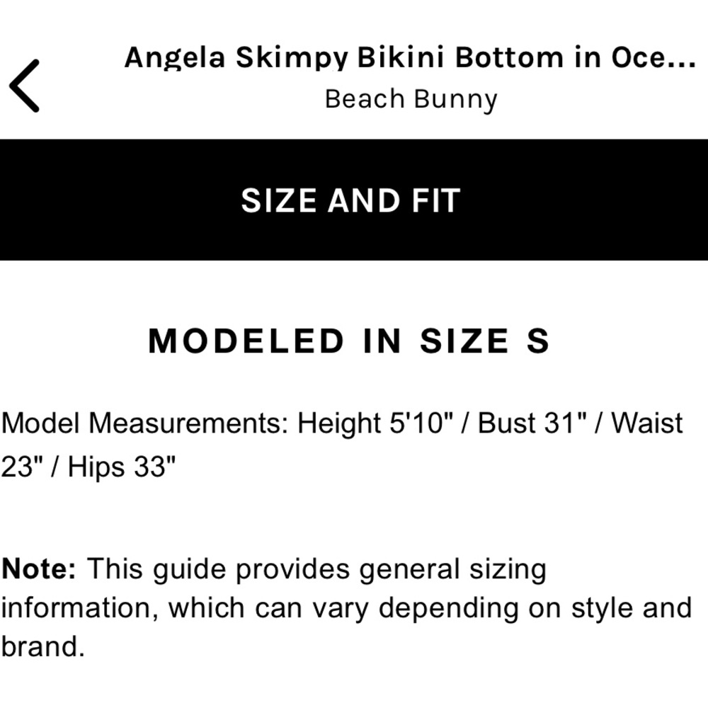 BEACH BUNNY β€οΈβπ₯ ANGELA SKIMPY BOTTOMS IN OCEAN NWT - Picture 5 of 15